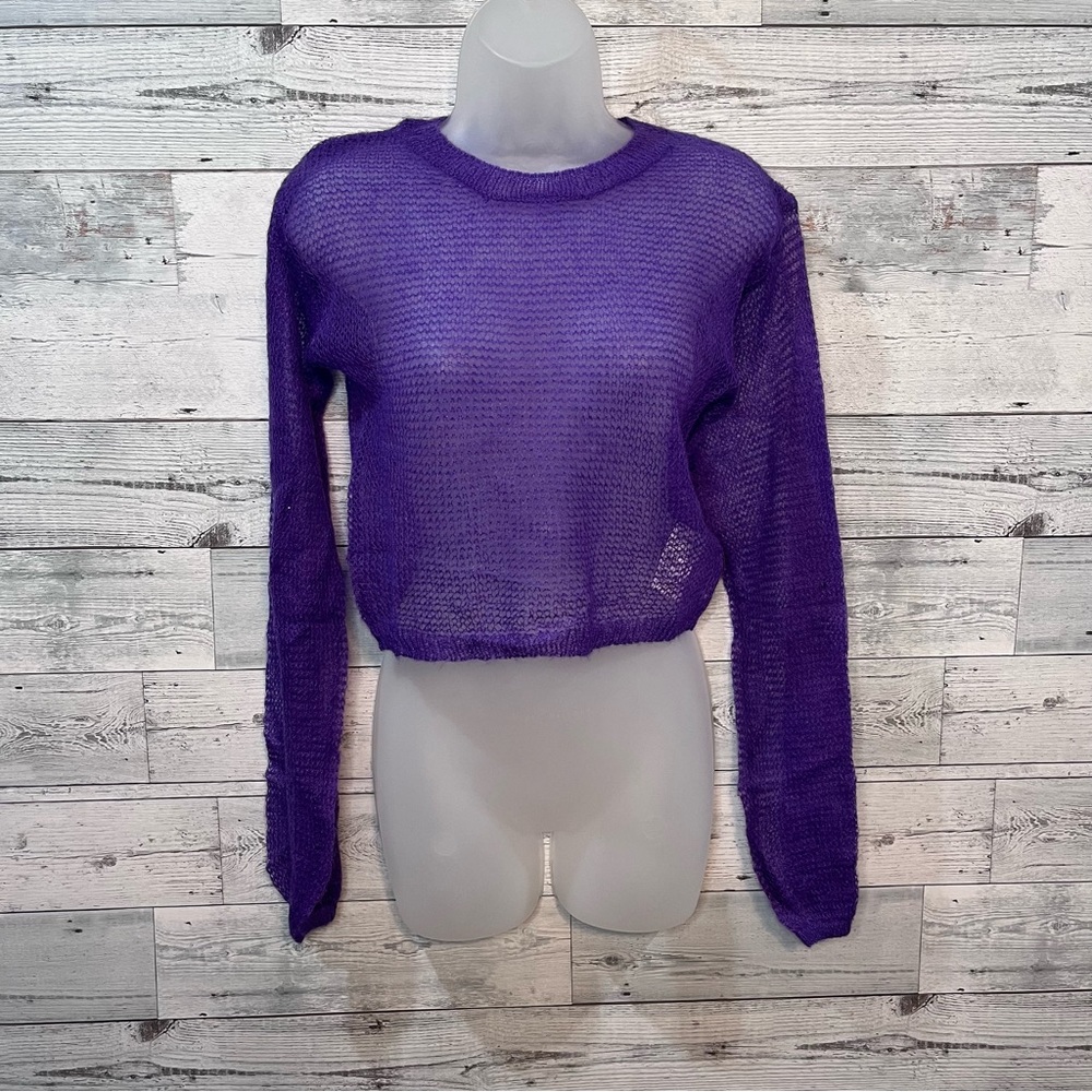 Urban Outfitters 90s Y2K Shear Purple Sweater NWOT Size S